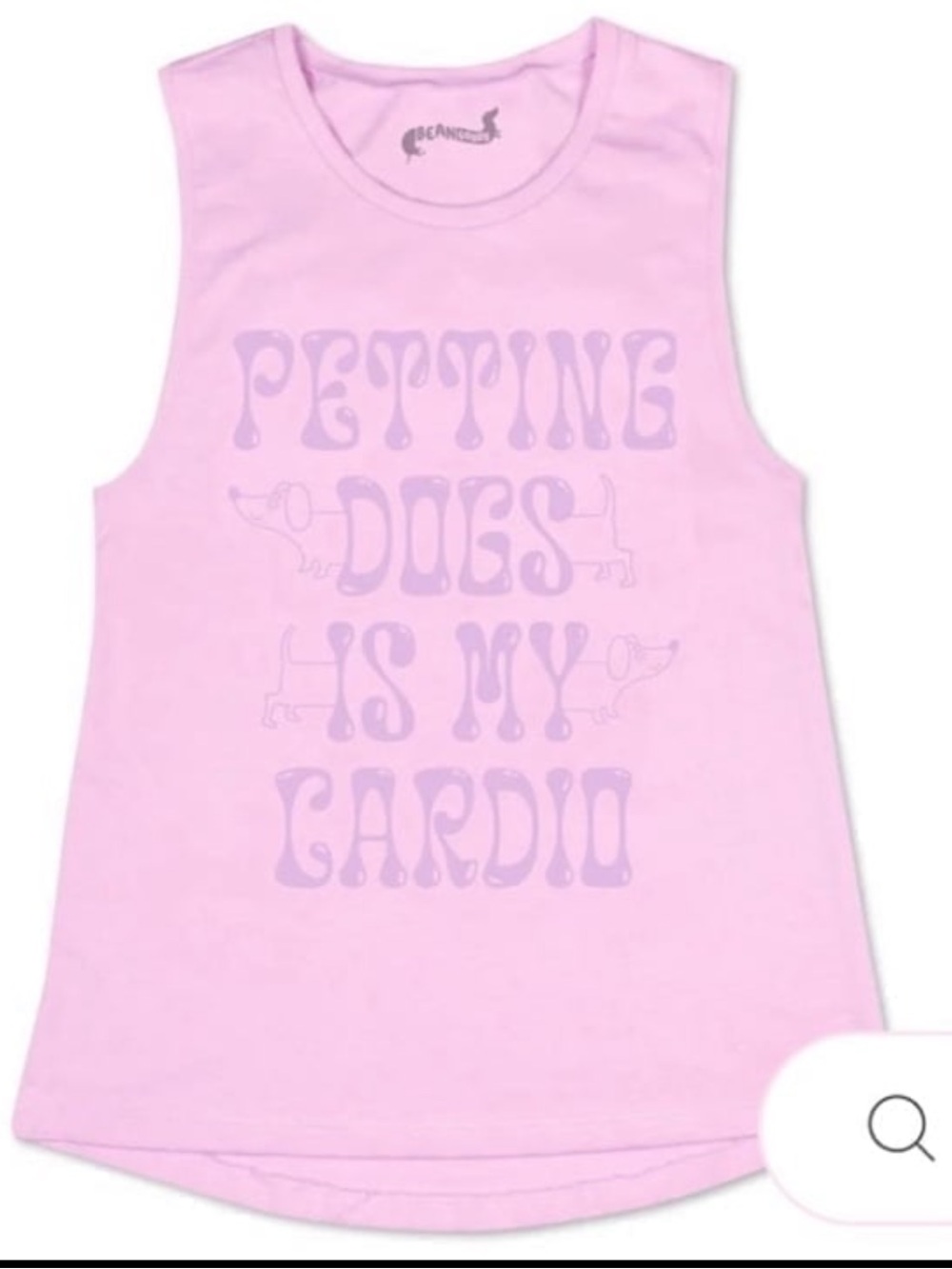 Women's Pink 'Petting Dogs Is My Cardio' Muscle Tank Small